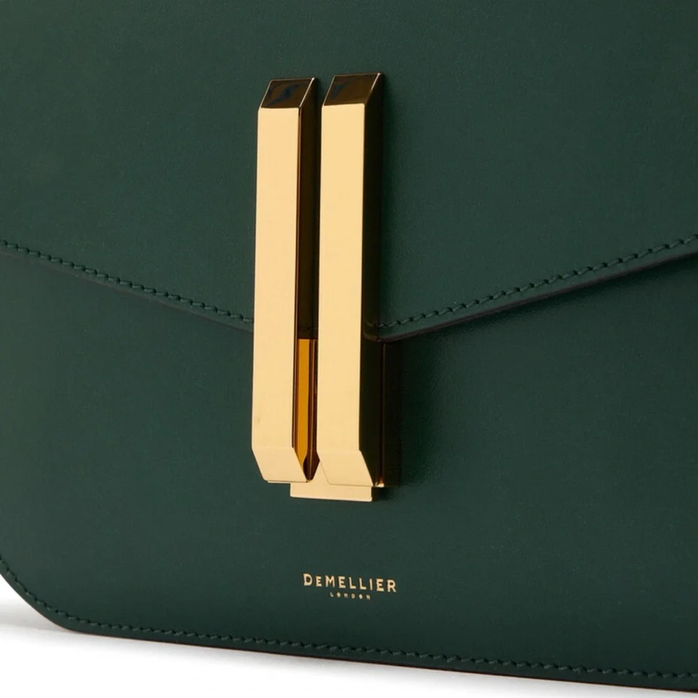 DeMellier AUTHENTIC! MEDIUM SIZE, NOT SMALL! Forest Green Crossbody/Shoulder Bag - Picture 15 of 16